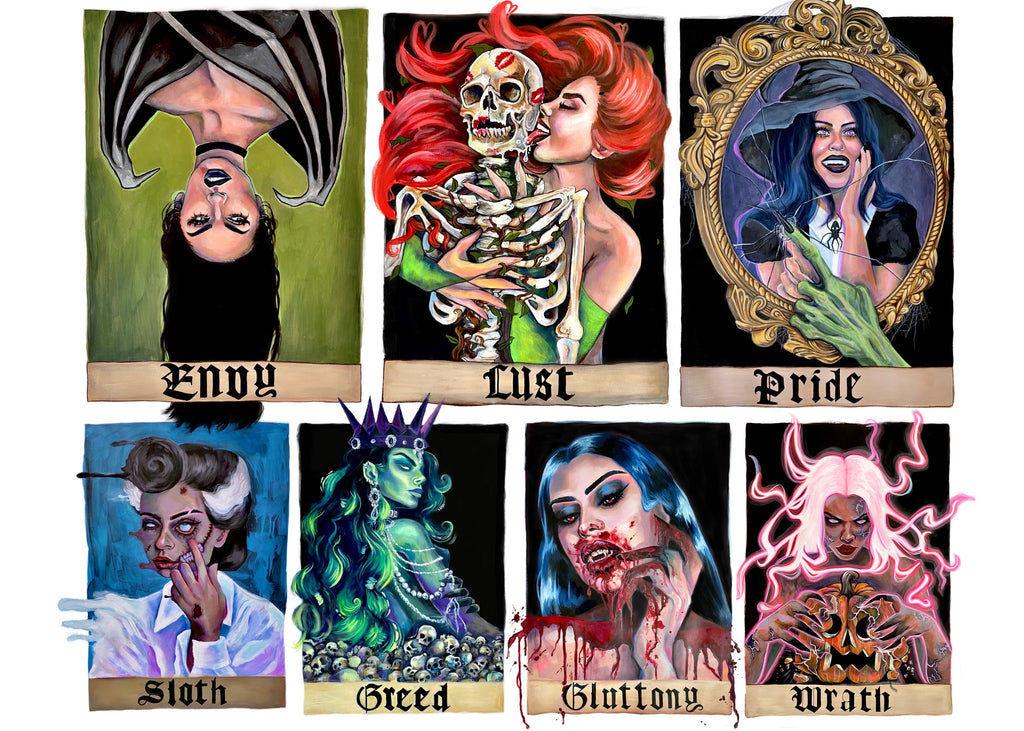 Poster Print of All 7 Deadly Sins